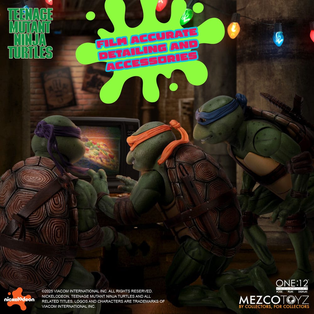 Teenage Mutant Ninja Turtles Figurer boxset 1/12 Teenage Mutant Ninja Turtles (1990 Film) 15 cm Mezco Toys