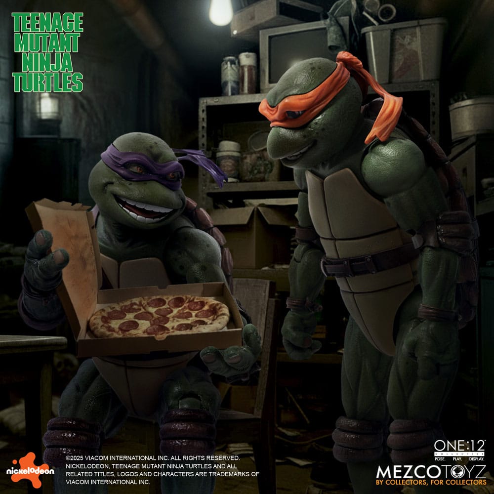 Teenage Mutant Ninja Turtles Figurer boxset 1/12 Teenage Mutant Ninja Turtles (1990 Film) 15 cm Mezco Toys