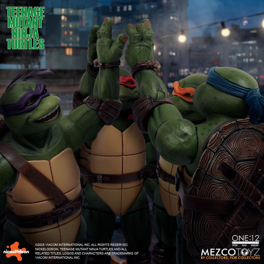 Teenage Mutant Ninja Turtles Figurer boxset 1/12 Teenage Mutant Ninja Turtles (1990 Film) 15 cm Mezco Toys