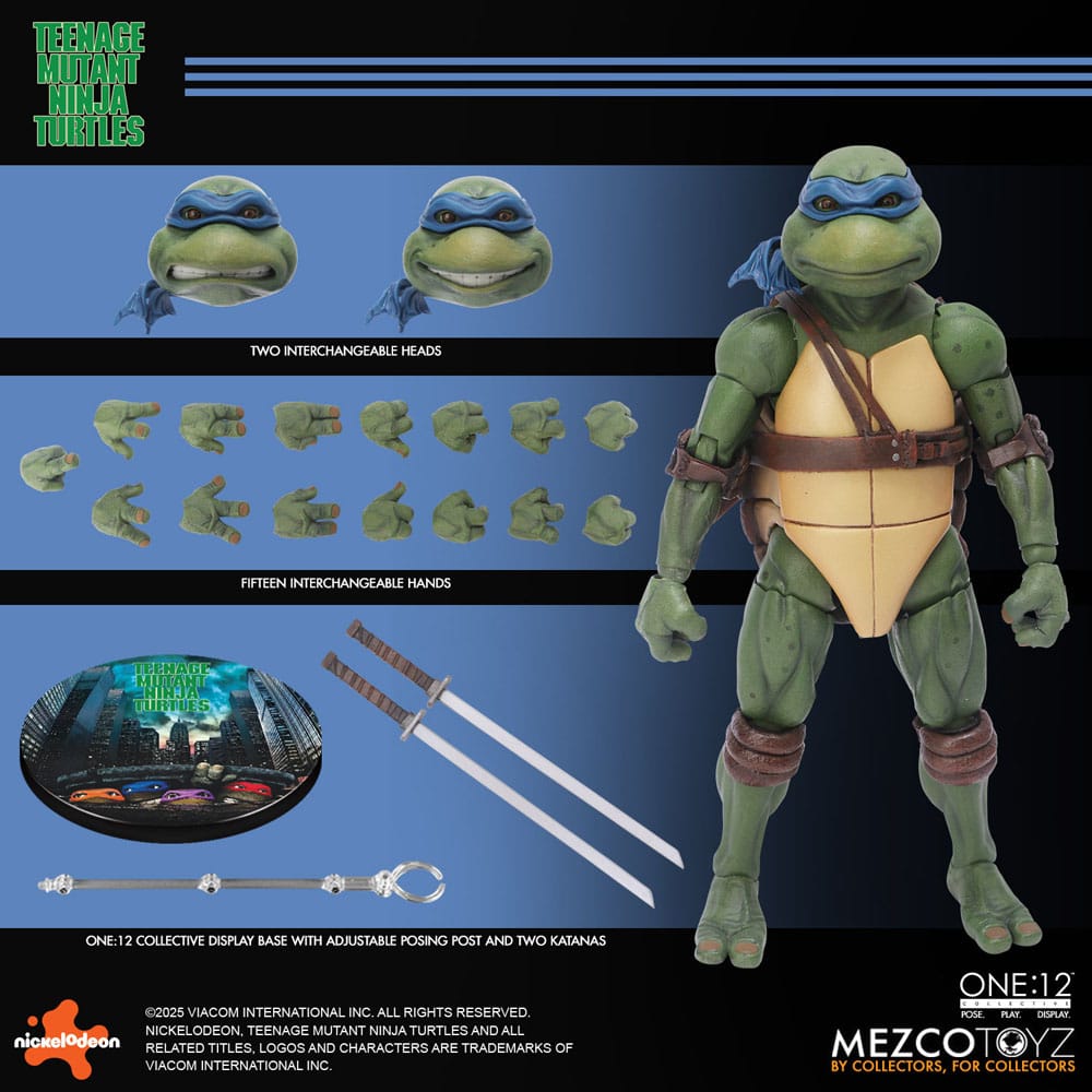 Teenage Mutant Ninja Turtles Figurer boxset 1/12 Teenage Mutant Ninja Turtles (1990 Film) 15 cm Mezco Toys