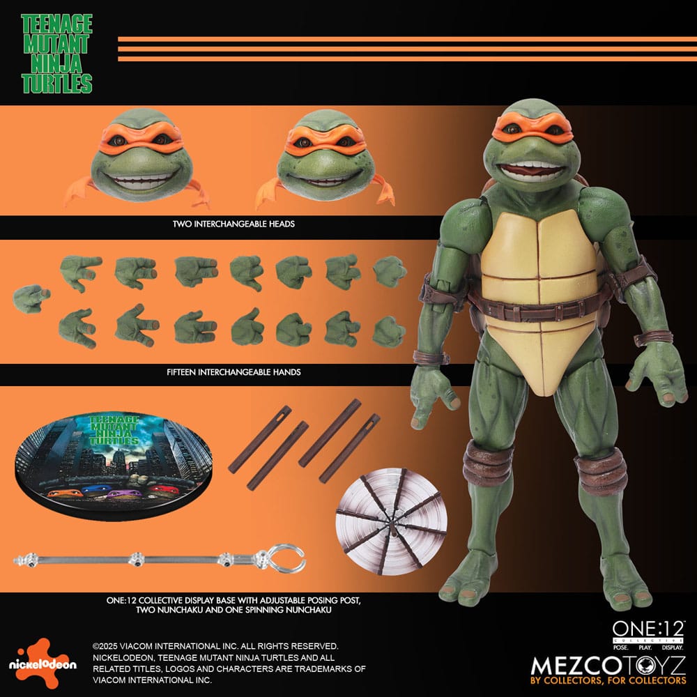 Teenage Mutant Ninja Turtles Figurer boxset 1/12 Teenage Mutant Ninja Turtles (1990 Film) 15 cm Mezco Toys