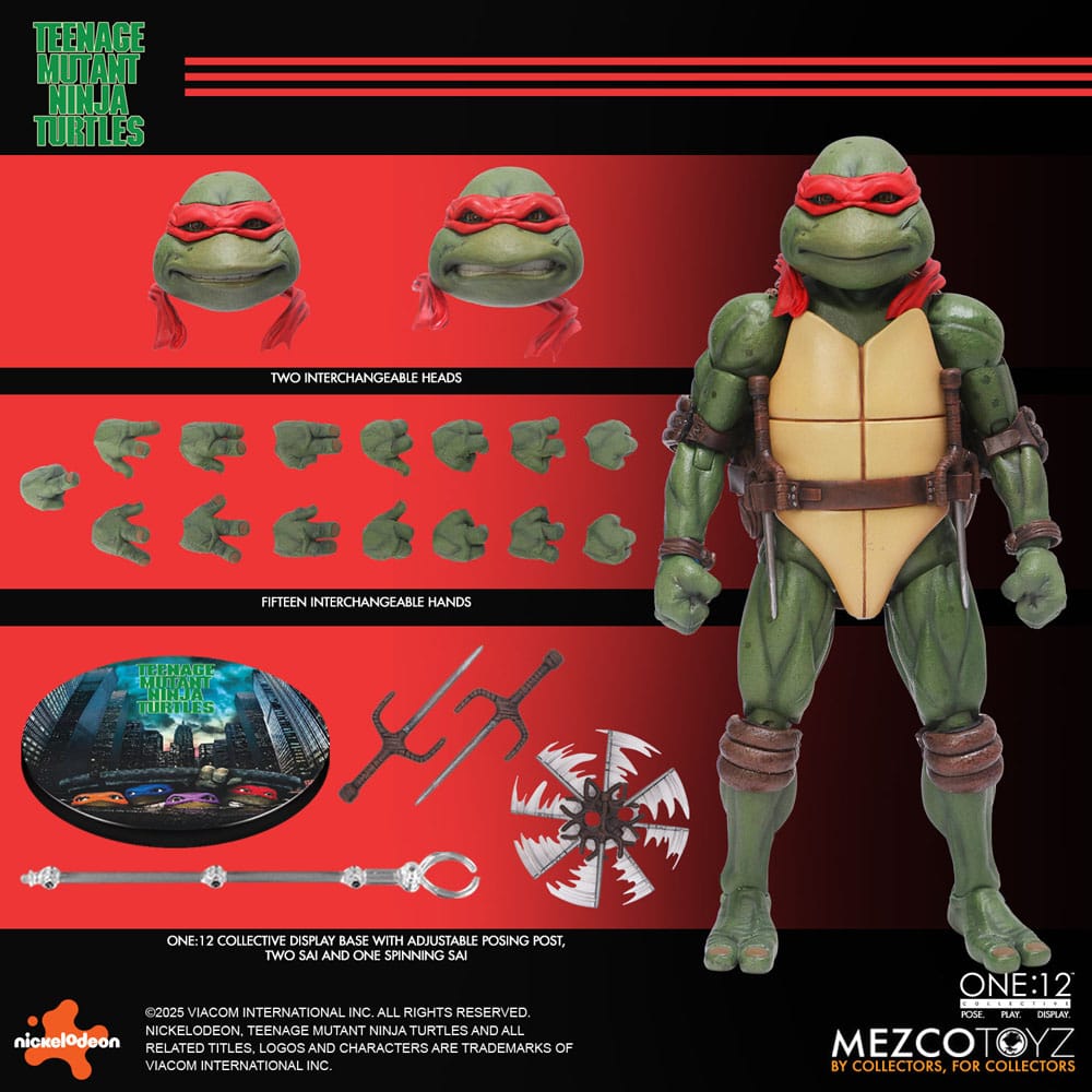 Teenage Mutant Ninja Turtles Figurer boxset 1/12 Teenage Mutant Ninja Turtles (1990 Film) 15 cm Mezco Toys