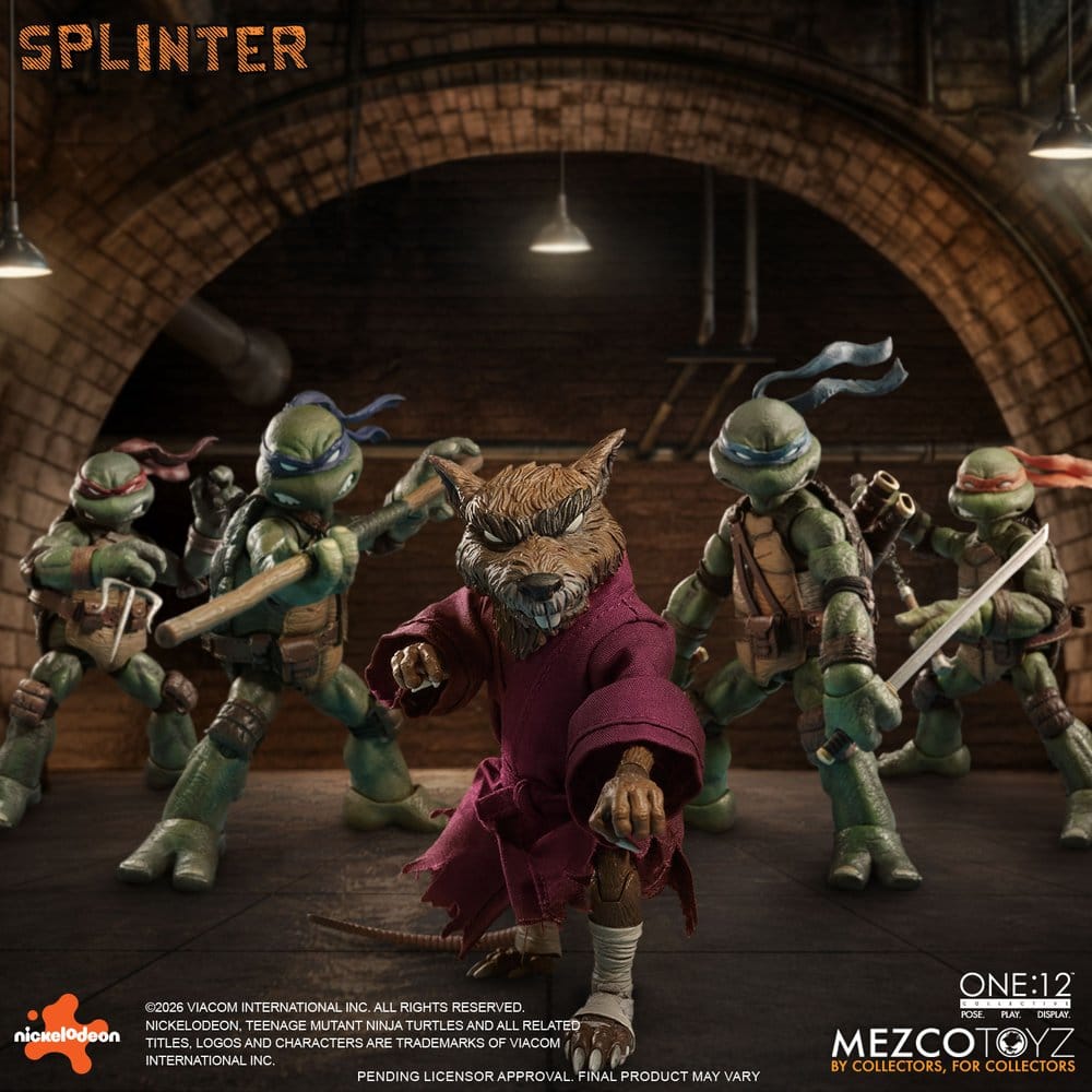Teenage Mutant Ninja Turtles One:12 Collective Action Figur 1/12 Splinter 17 cm