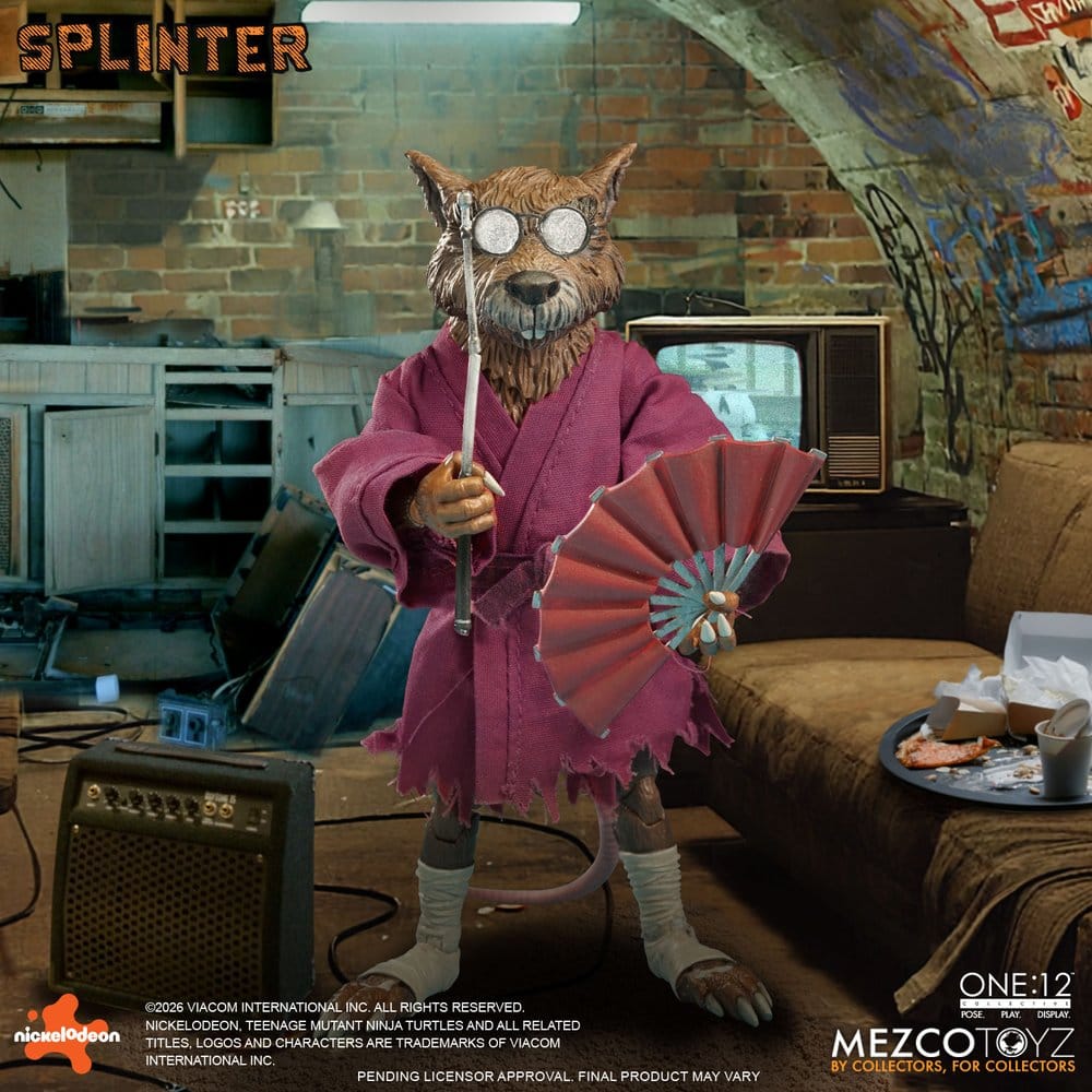 Teenage Mutant Ninja Turtles One:12 Collective Action Figur 1/12 Splinter 17 cm