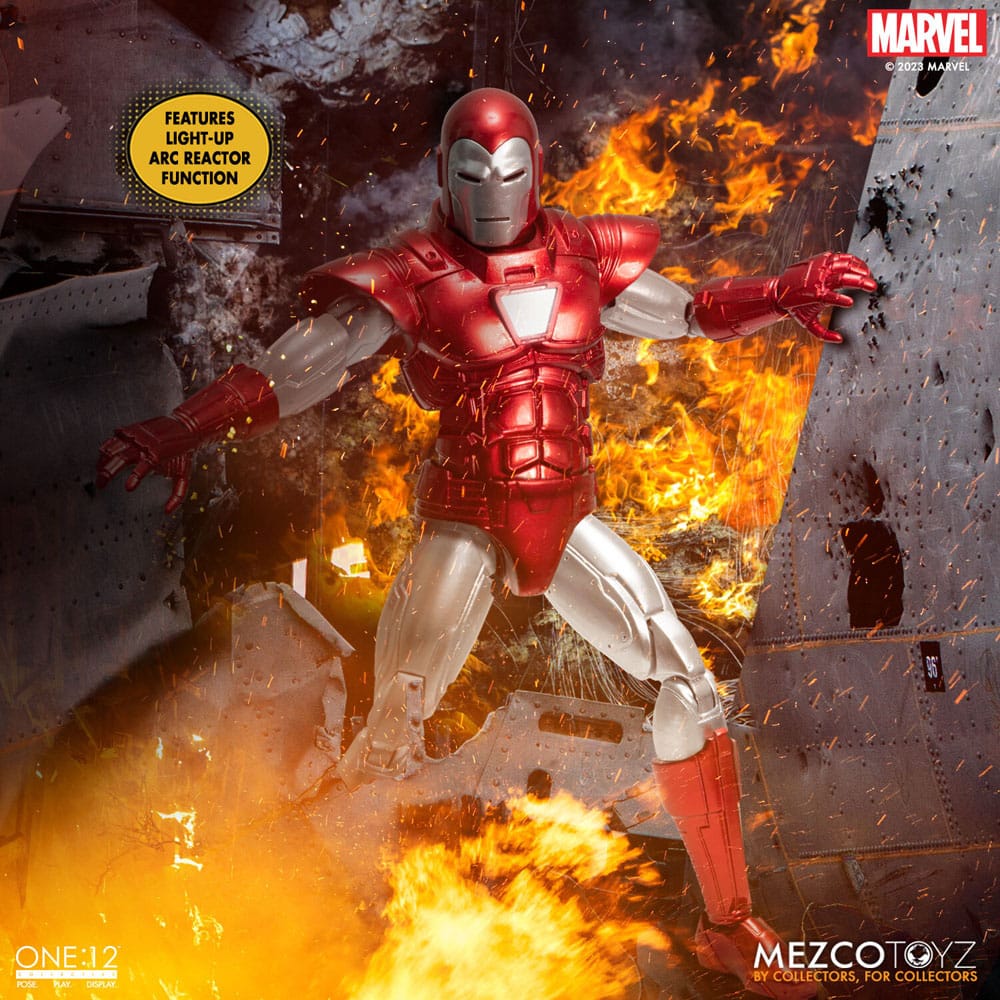 Marvel Action Figur 1/12 Iron Man (Silver Centurion Edition) 16 cm Mezco Toys