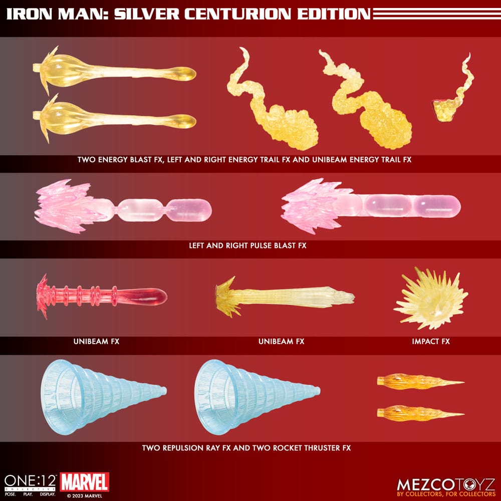 Marvel Action Figur 1/12 Iron Man (Silver Centurion Edition) 16 cm Mezco Toys