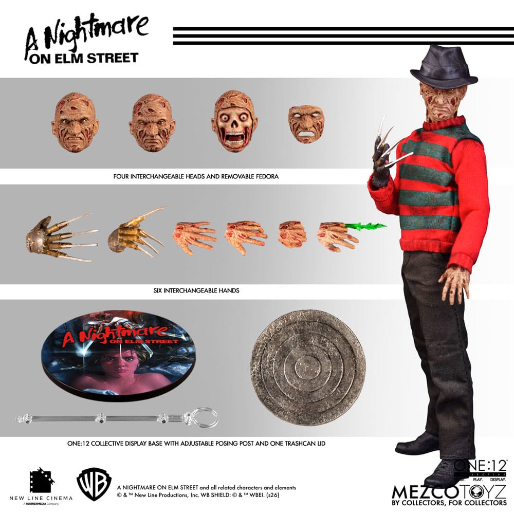 Nattmardröm på Elm Street Actionfigur 1/12 Freddy Krueger 17 cm