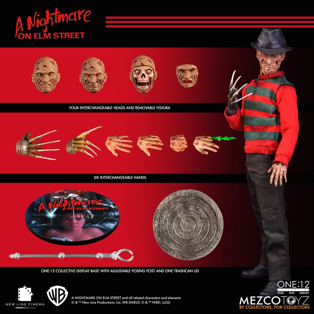 Nattmardröm på Elm Street Actionfigur 1/12 Freddy Krueger 17 cm