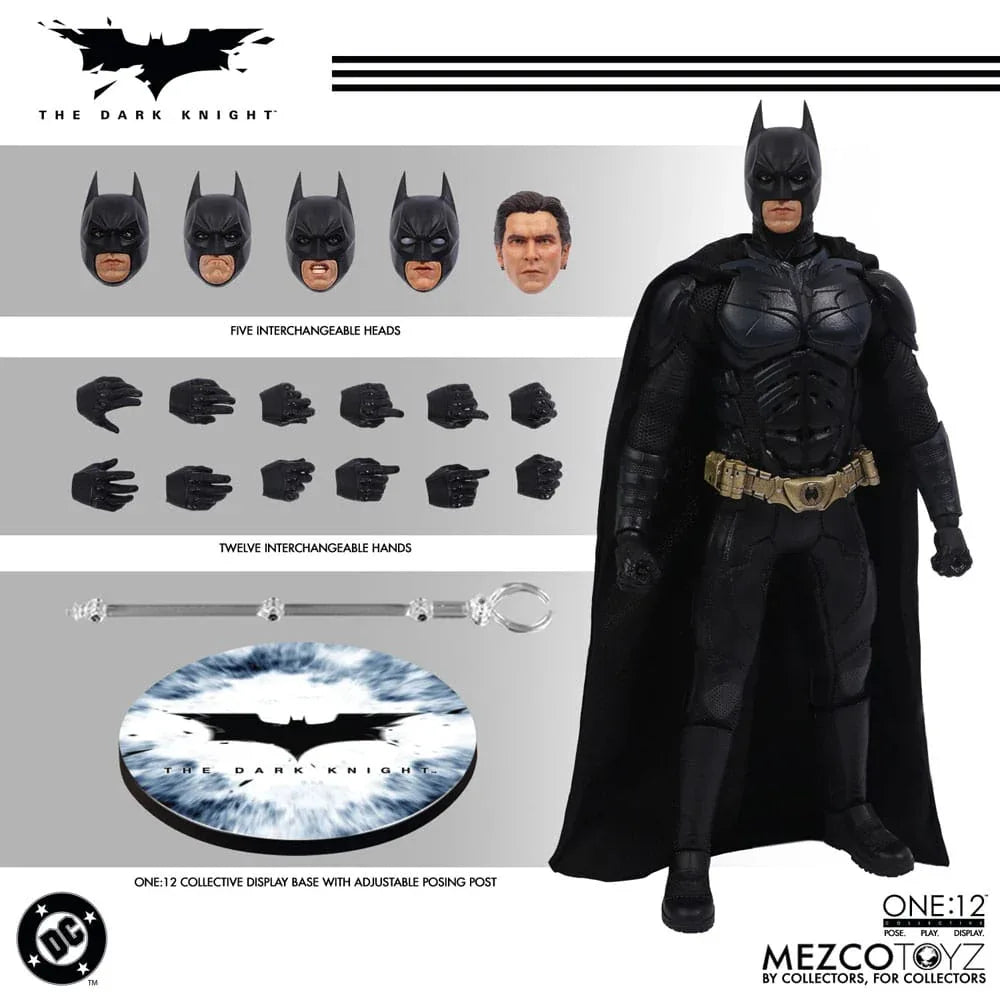 The Dark Knight Action Figur 1/12 Batman 17 cm Mezco Toys