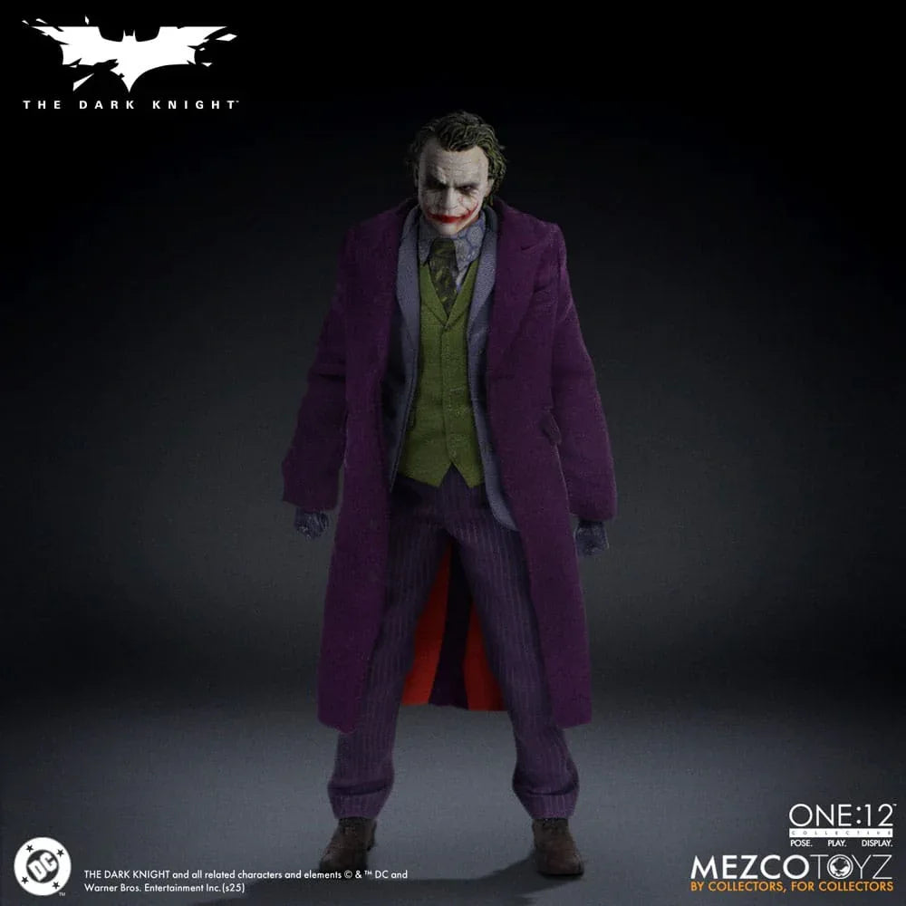 The Dark Knight Action Figur 1/12 Joker 17 cm Mezco Toys