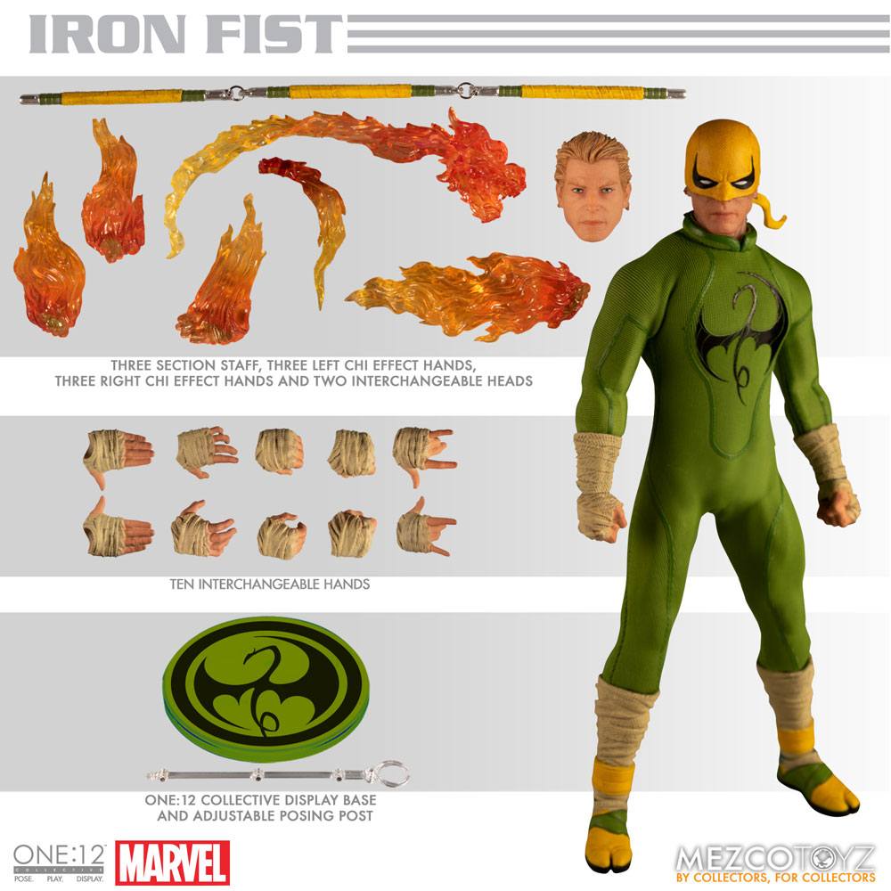Marvel Comics One:12 Collective Action Figure 1/12 Iron Fist 17 cm