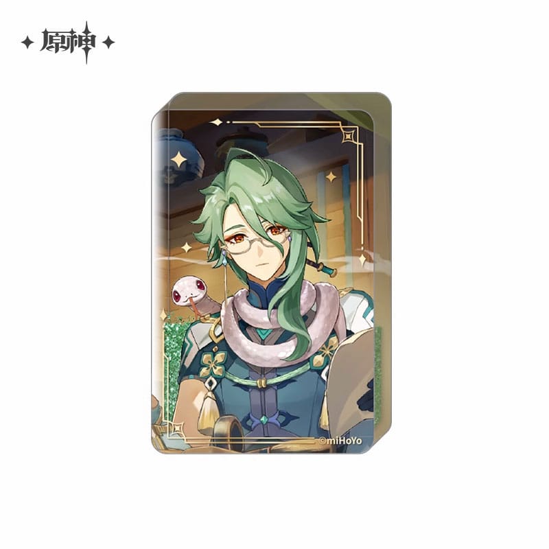 Genshin Impact Acryl Ornament med Glitter: Baizhu 8,5 cm MiHoYo