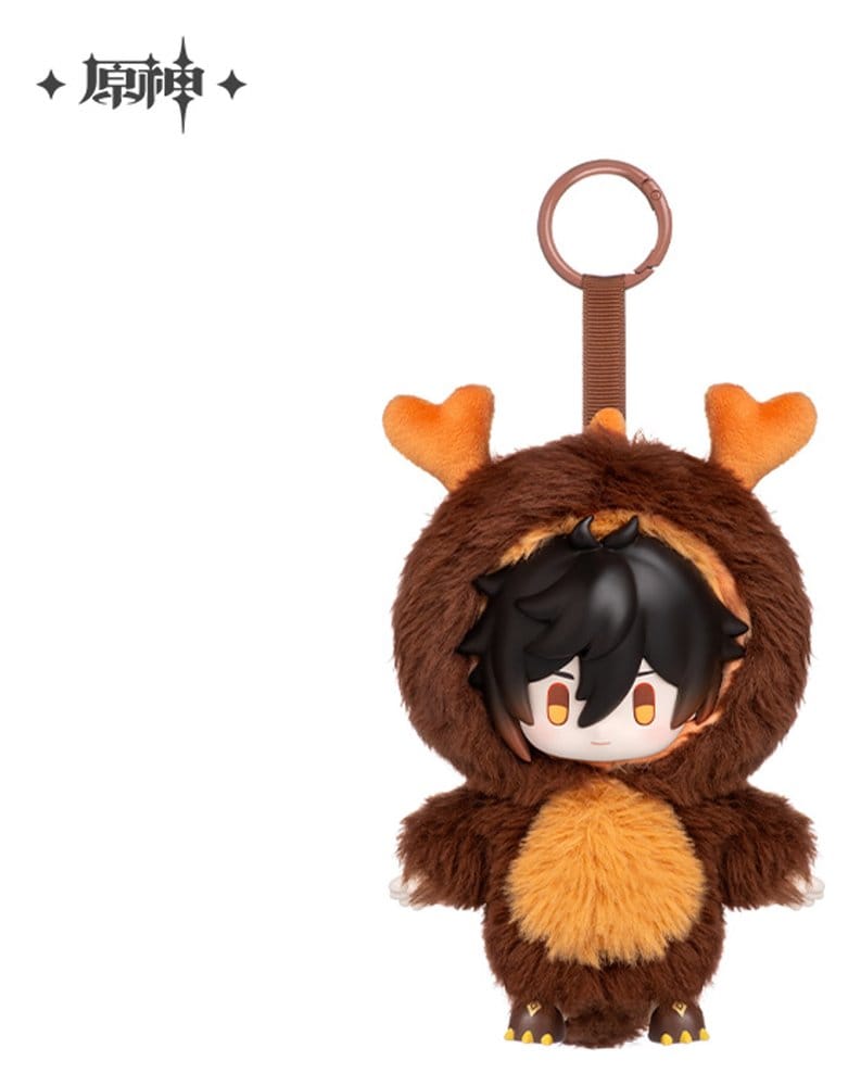 Genshin Impact Winter Nesting Series Vinyl gosedjur Nyckelring Zhongli 15 cm