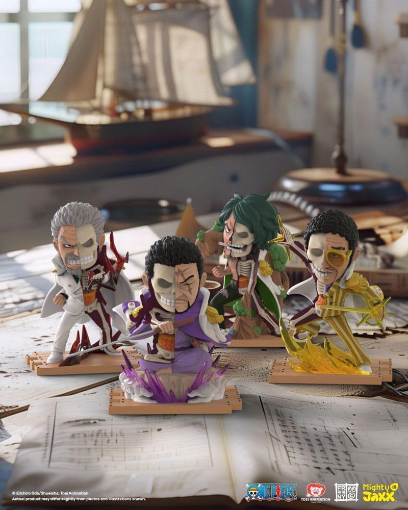 One Piece Freeny's Hidden Dissectables Marines Edition - 4 tum Figur Blind Box Display (6) Mighty Jaxx