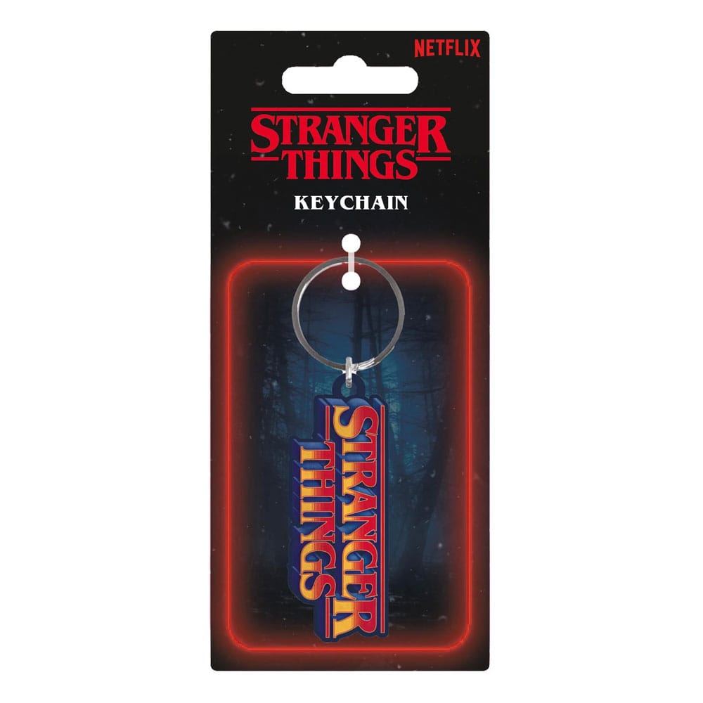 Stranger Things Gumminyckelring Retro-logotyp 6 cm