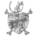 Nightmare Before Christmas Metal Nyckelring Jack och Sally i Hjärta Monogram Int.