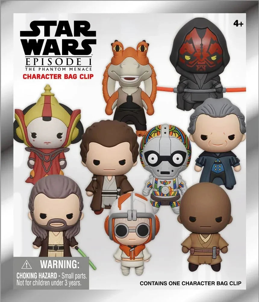 Star Wars 3D PVC Bag Clips The Phantom Menace Display (24) Monogram Int.