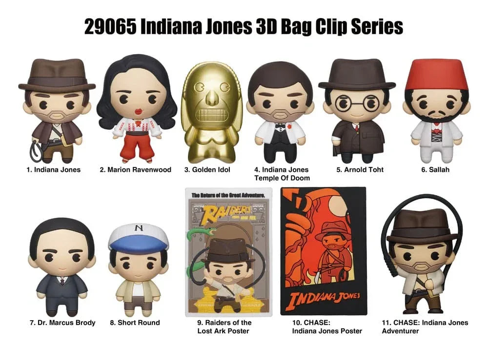 Indiana Jones 3D PVC Bag Clips Display (24) Monogram Int.