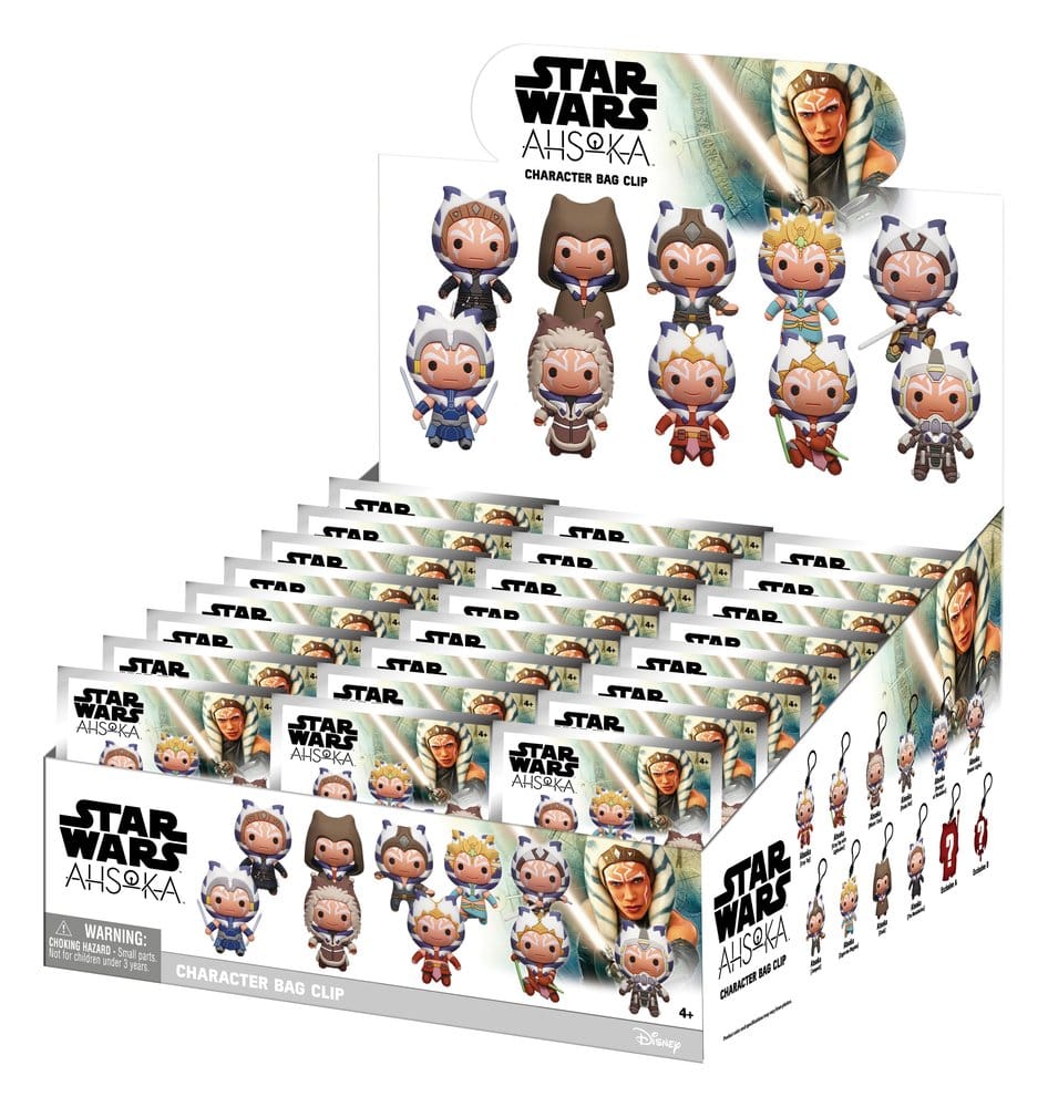Star Wars Ahsoka 3D PVC-påsklämmor Serie 1 Blindpåse, Display med 24 stycken