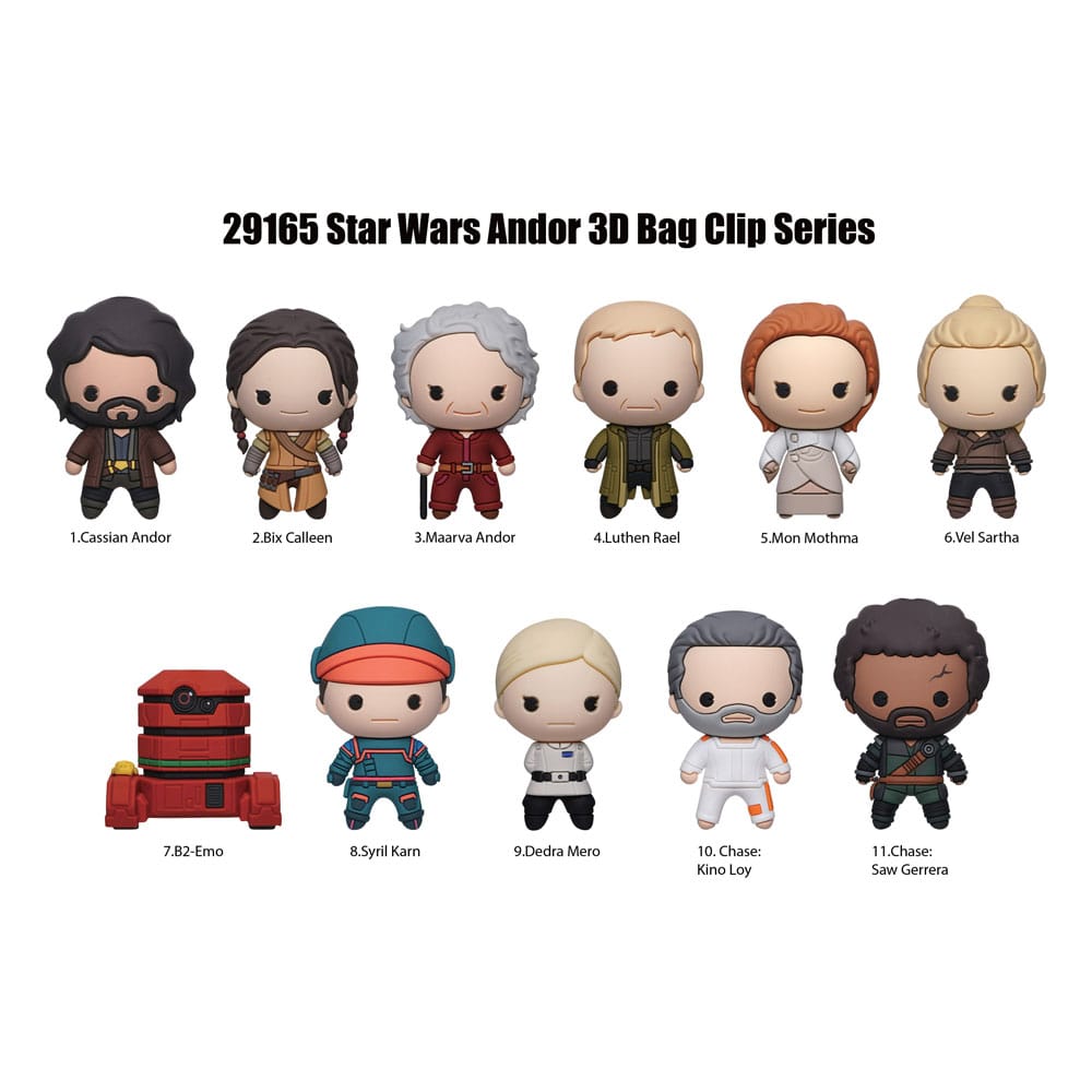 Star Wars 3D Foam Bag Clips Andor Display (24) Monogram Int.