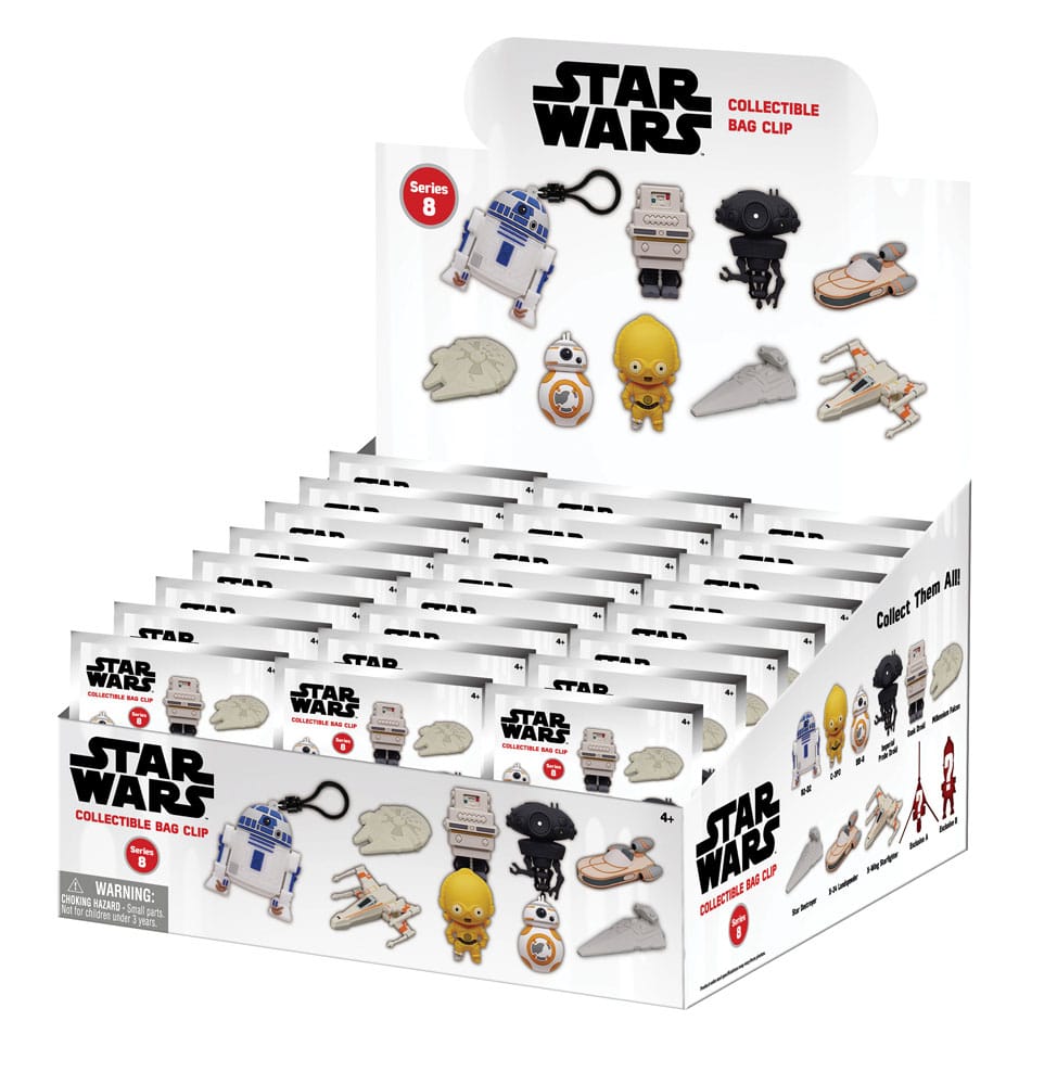 Star Wars PVC Bag Clips Series 8 Power Of Force Display (24) Monogram Int.