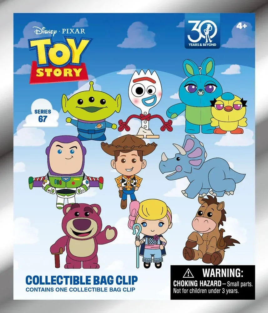 Toy Story 3D PVC Bag Clips 30-årsjubileum Serie 67 Display (24) Monogram Int.