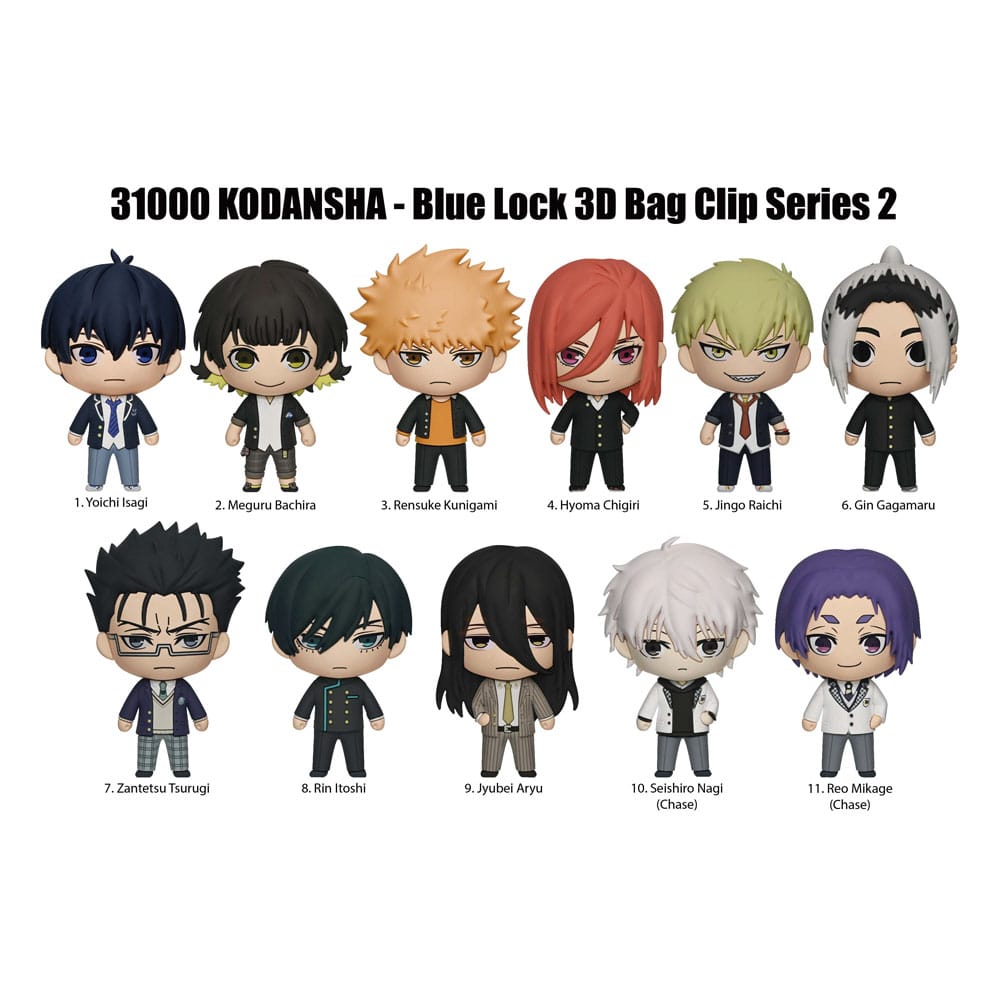 Blue Lock 3D Foam Bag Clips Series 2 Display (24) Monogram Int.