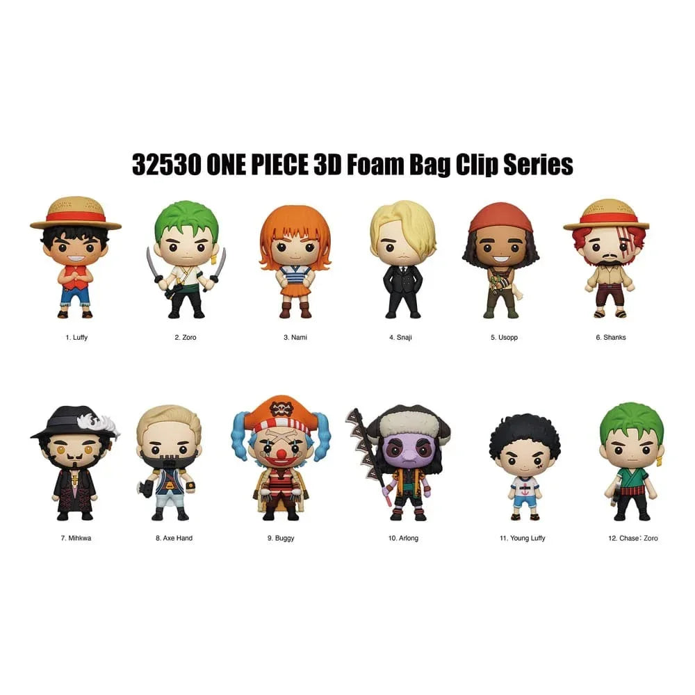 One Piece 3D PVC Bag Clips - Netflix Series 1 Display (24) Monogram Int.