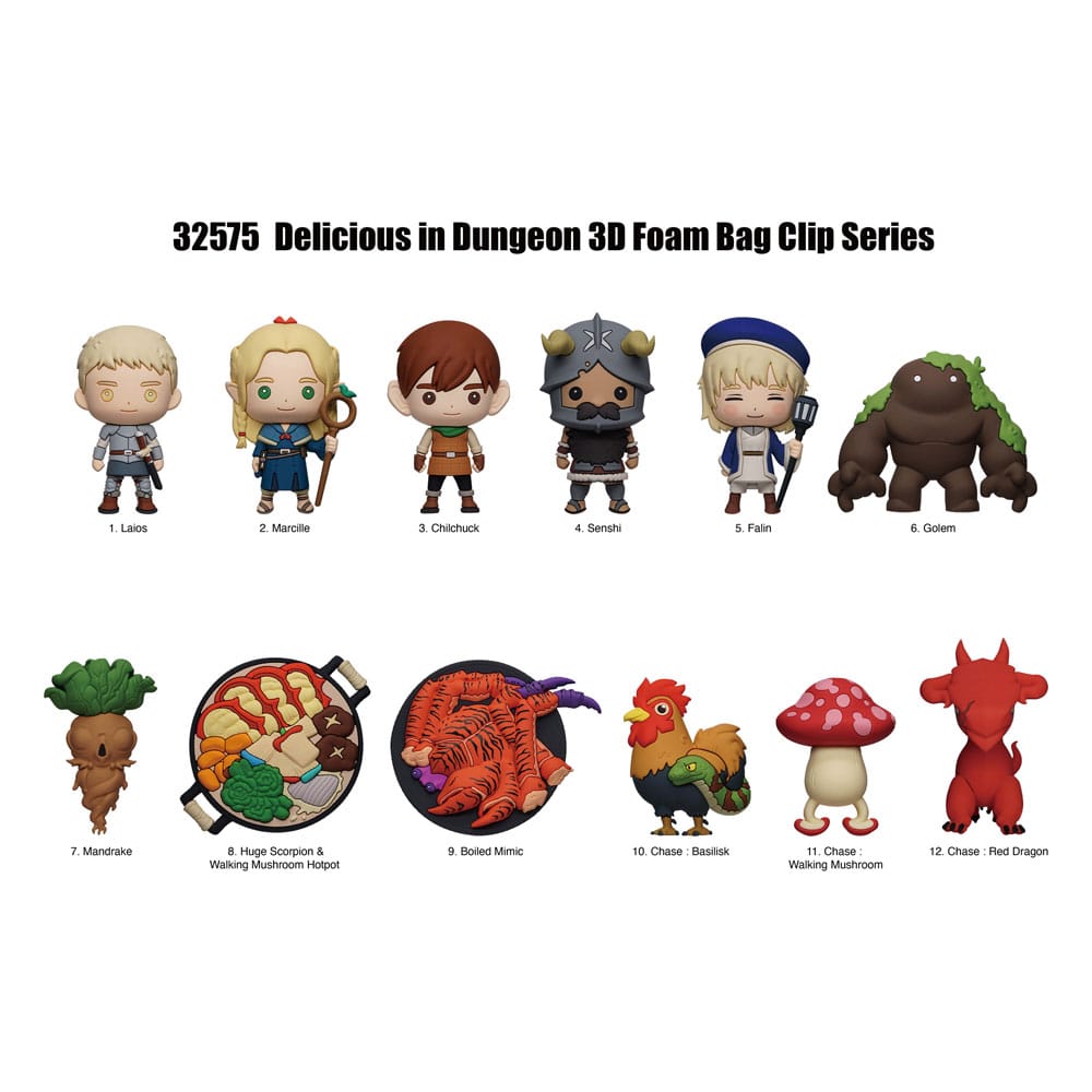 Delicious in Dungeon PVC Bag Clips Series 1 Display (24) Monogram Int.