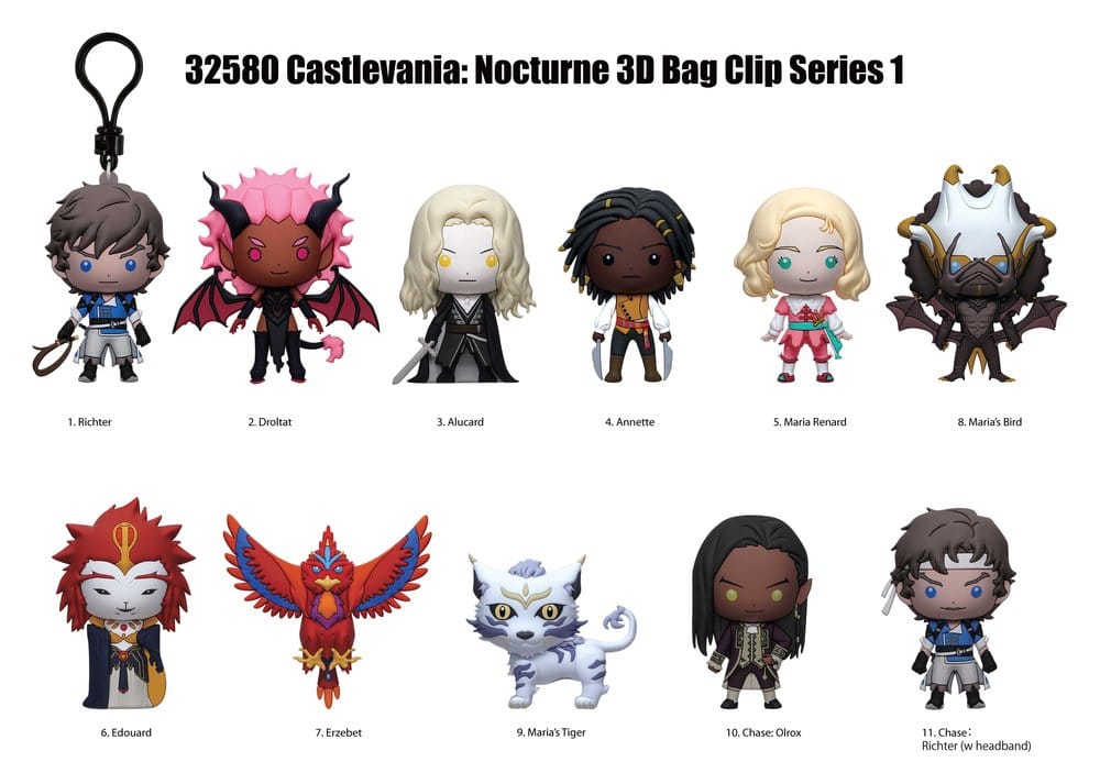 Castlevania Nocturne 3D Foam Bag Clip Series 1 Display (24)