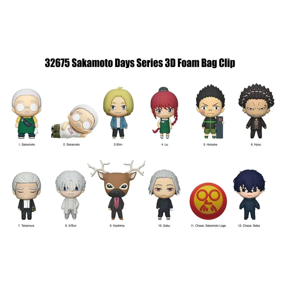 Sakamoto Days 3D Foam Bag Clips Serie 2 Display (24) Monogram Int.