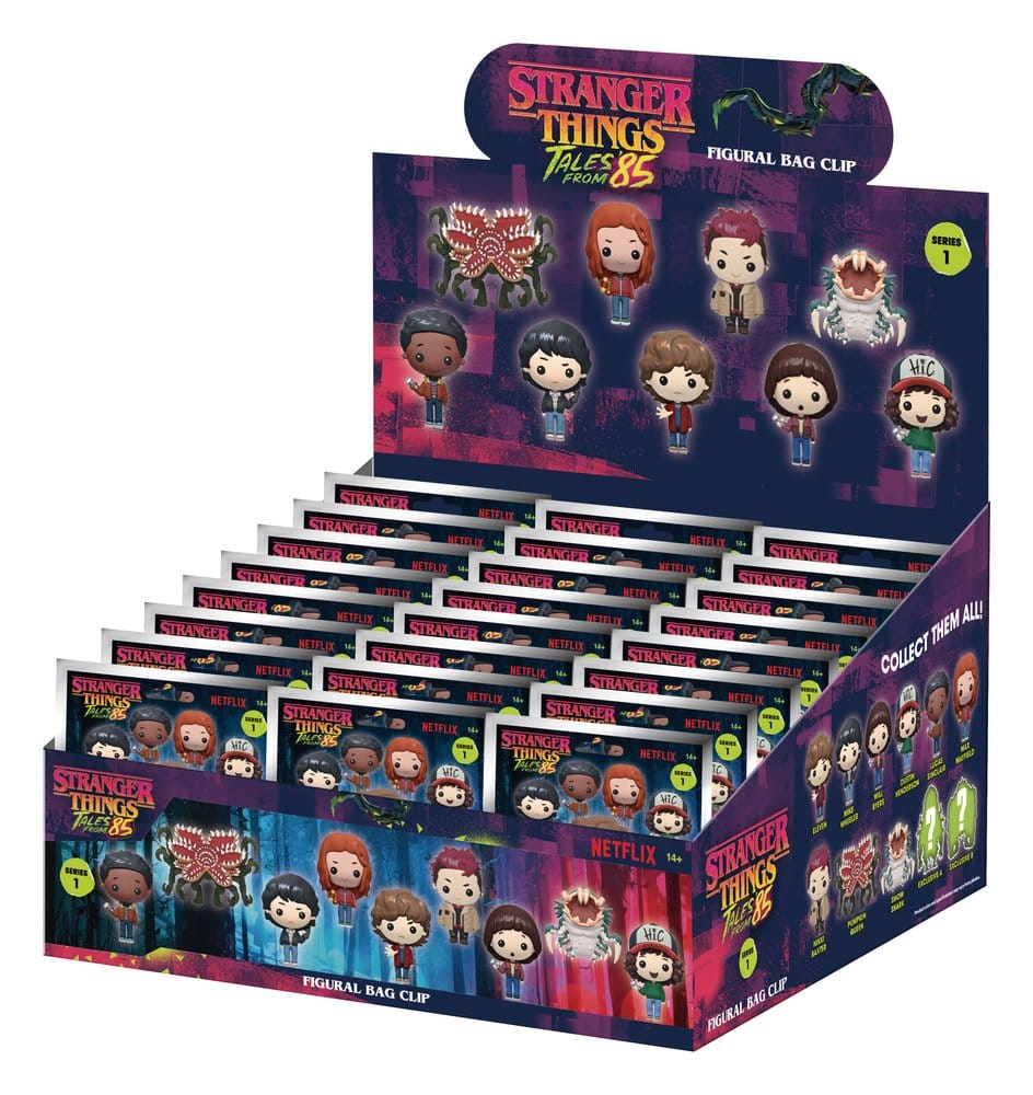 Stranger Things Tales of '85 3D PVC Förvaringsclips Serie 1 Display (24)