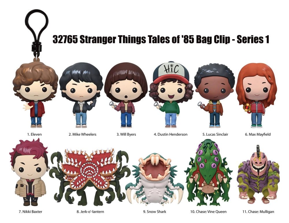 Stranger Things Tales of '85 3D PVC Förvaringsclips Serie 1 Display (24)