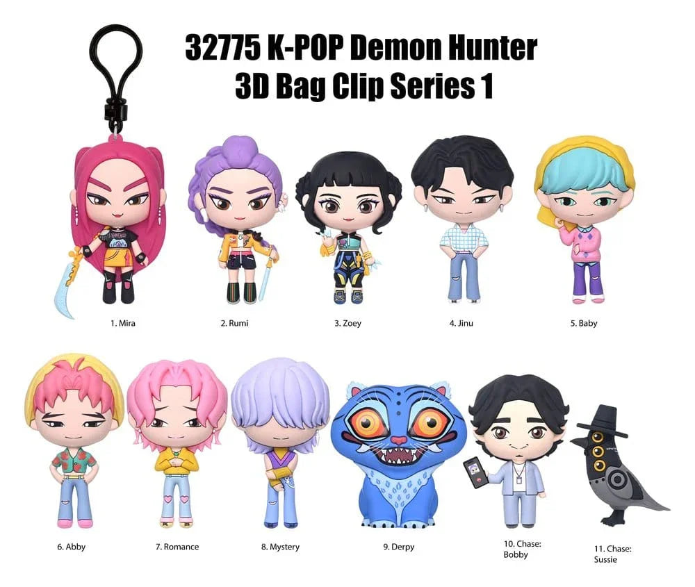 K-Pop Demon Hunter 3D Foam Bag Clips Series 1 Display (24) Monogram Int.