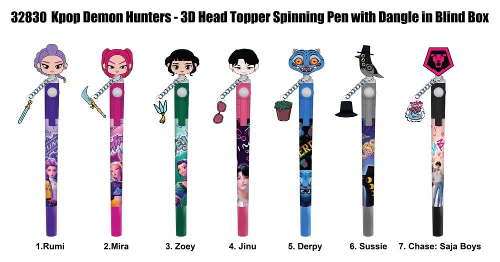 K-Pop Demon Hunter 3D Huvudtopper Pen Display (16)