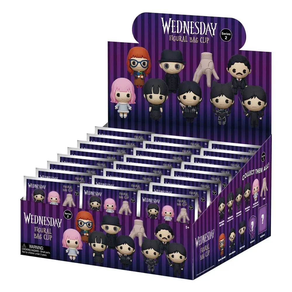 Wednesday 3D PVC Bag Clips Serie 2 Display (24) Monogram Int.