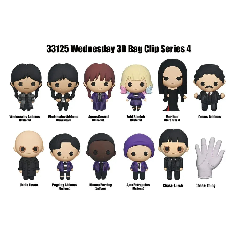 Wednesday 3D Foam Bag Clips Series 4 Display (24) Monogram Int.