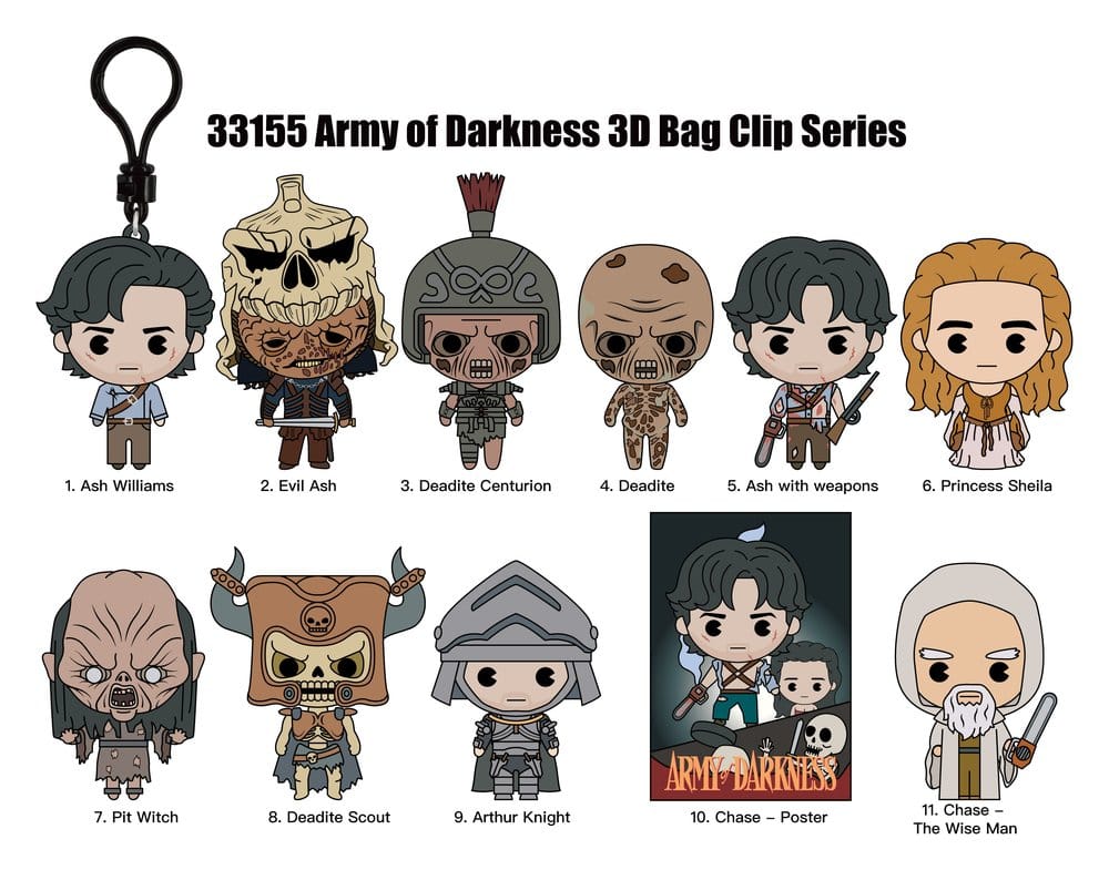 Army of Darkness Samlarclips i PVC 3D Serien 1 Blind Bag Display (24 stycken)