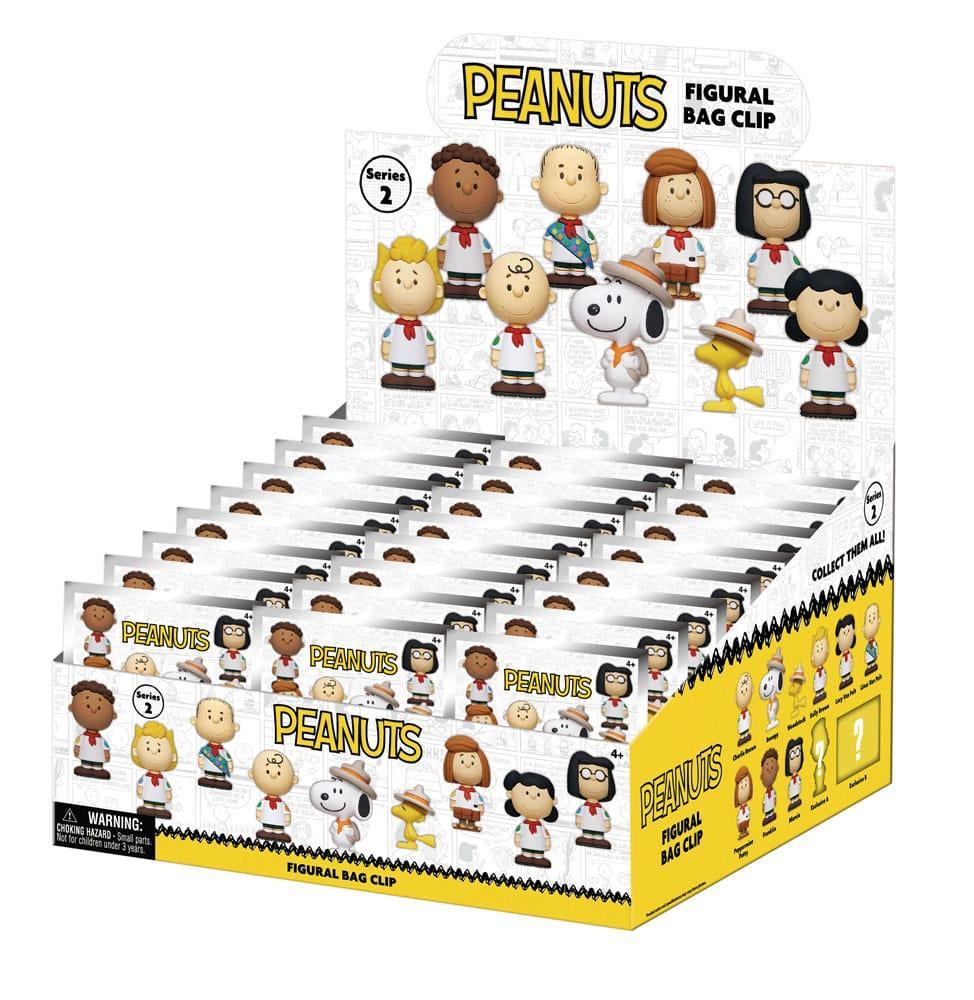 Peanuts 3D PVC Bag Clips - Snoopy Series 2 Display (24) Monogram Int.