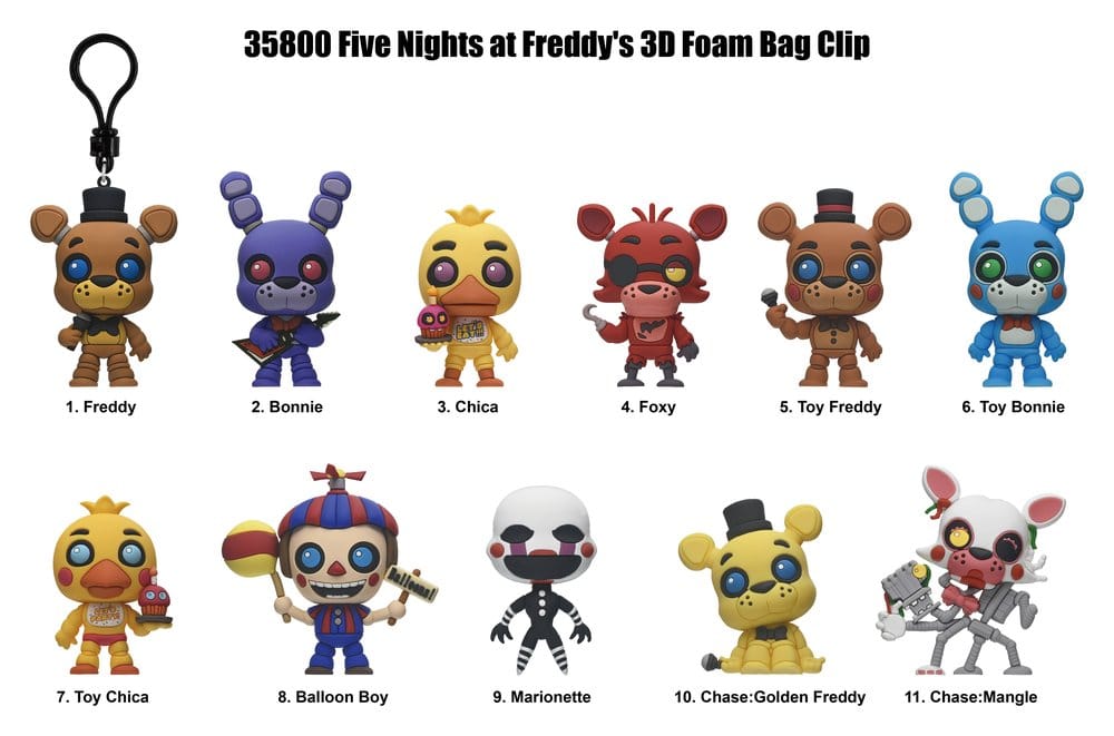 Fem Nätter på Freddys 3D PVC Påsklämma Serie 1 Förpackning med 24 Blindpåsar
