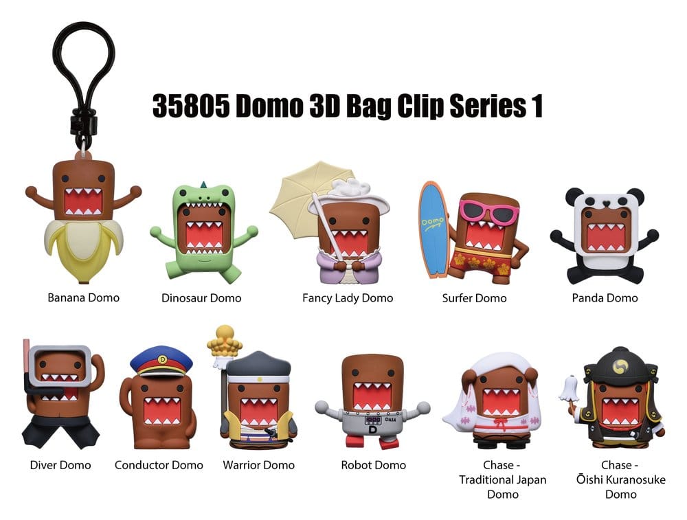 Domo-kun 3D PVC Påsklips Serie 1 Display (24)