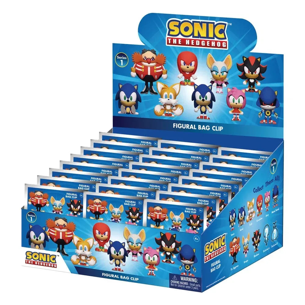 Sonic - Hedgehog 3D PVC Väska Clips Display (24 Stycken) Monogram Int.
