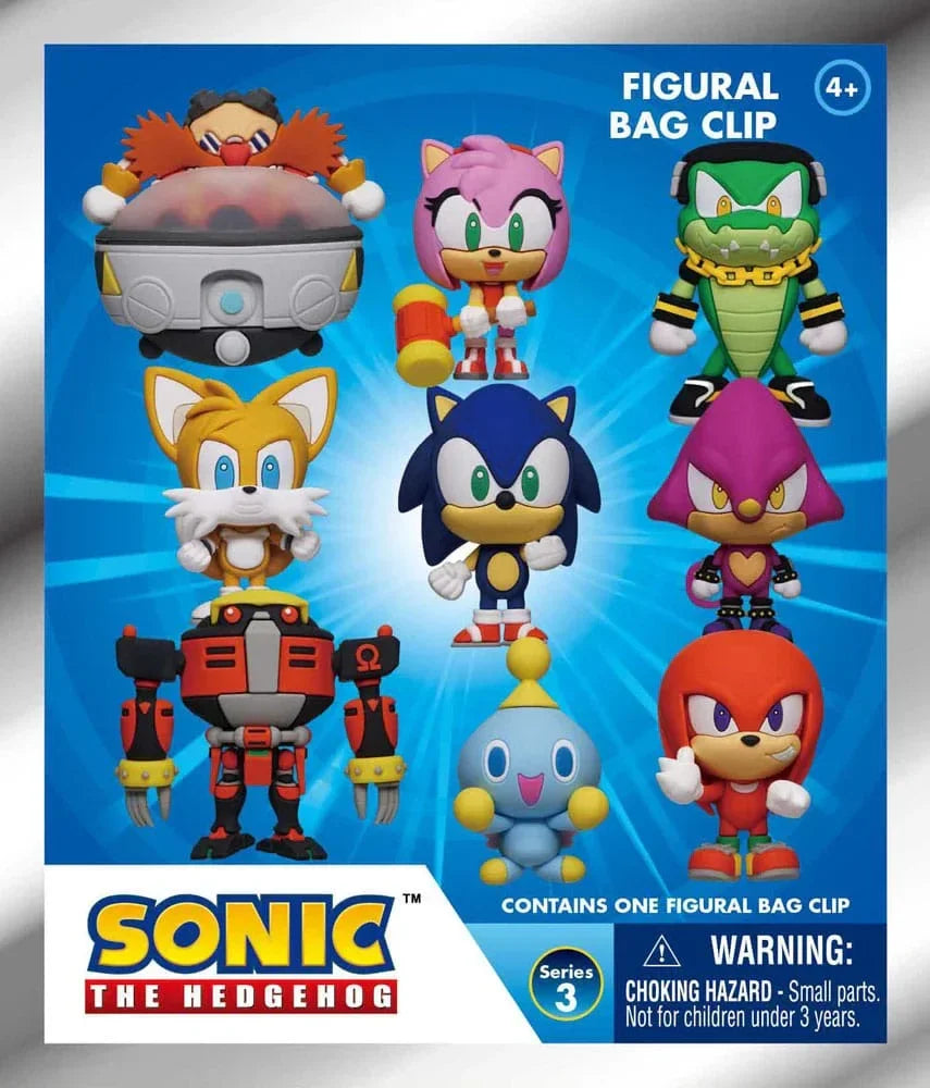 Sonic - The Hedgehog 3D PVC Bag Clips Series 3 Display (24) Monogram Int.
