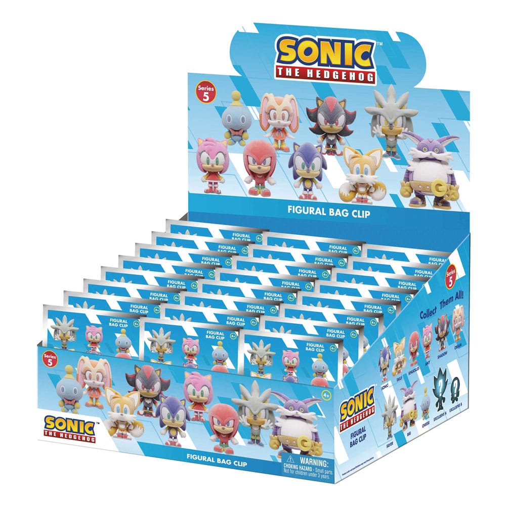 Sonic the Hedgehog PVC Bag Clips Flocking Series 5 Display (24) Monogram Int.