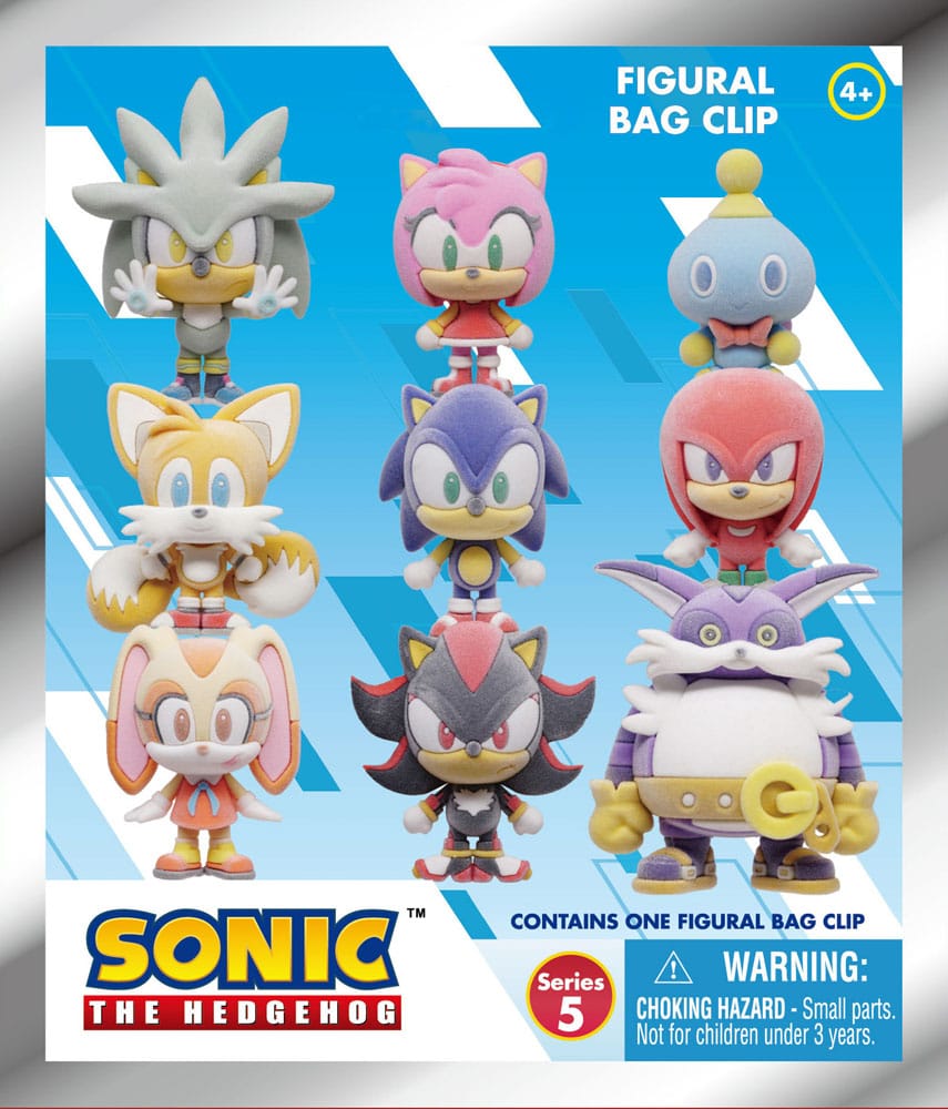 Sonic the Hedgehog PVC Bag Clips Flocking Series 5 Display (24) Monogram Int.