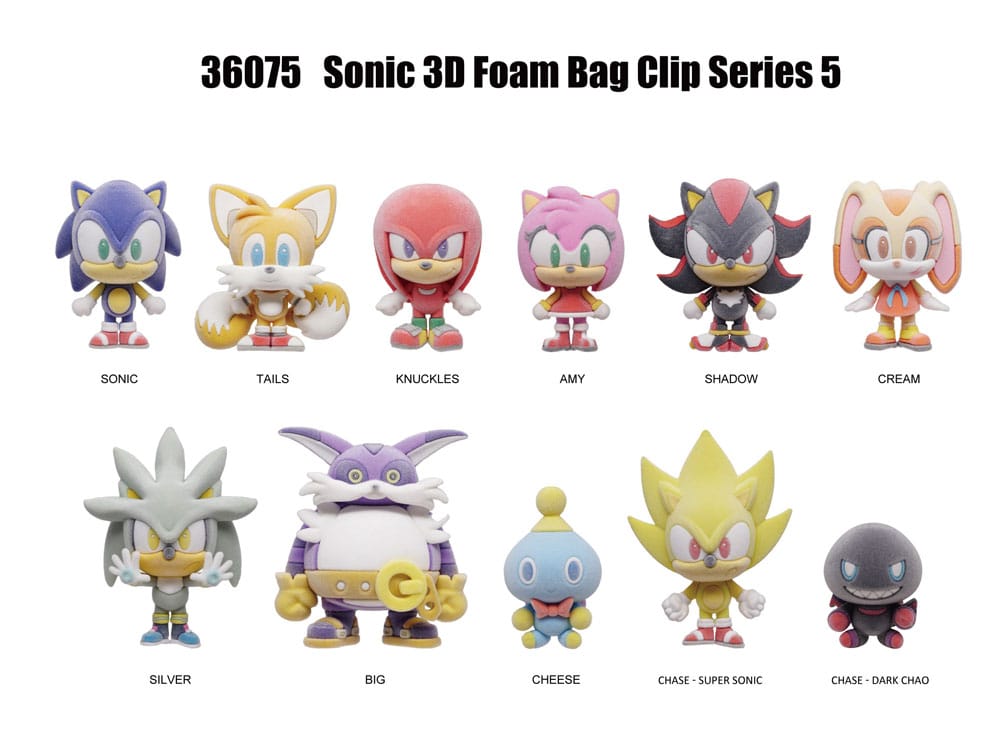 Sonic the Hedgehog PVC Bag Clips Flocking Series 5 Display (24) Monogram Int.