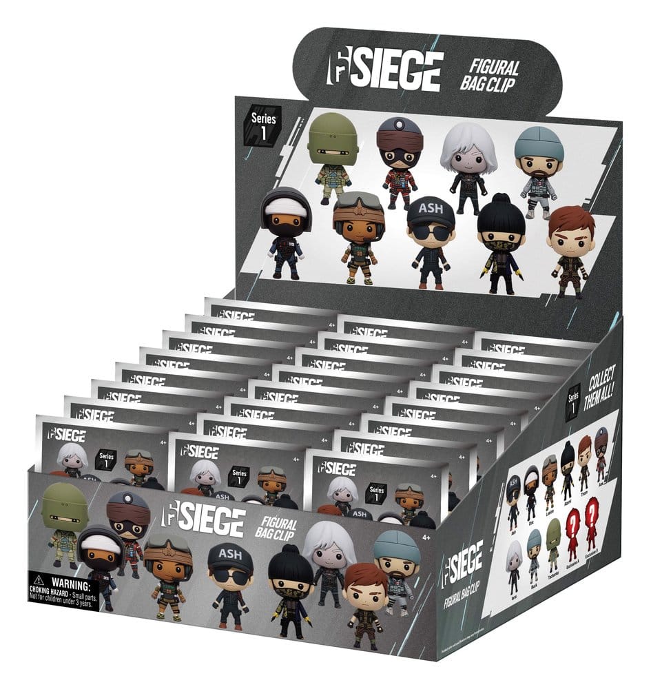 Six Siege 3D PVC-påsklämma Serie 1 Display (24 stycken)