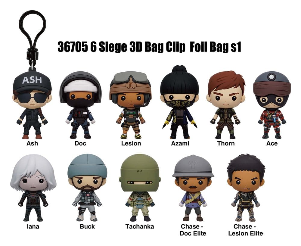 Six Siege 3D PVC-påsklämma Serie 1 Display (24 stycken)