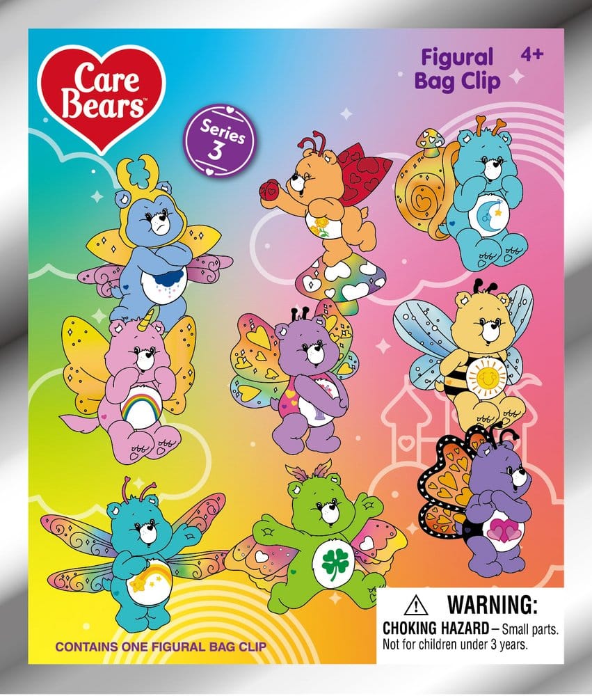 Care Bears 3D PVC Påsklämmor, Serie 3 – Blindpåse Display med 24 stycken