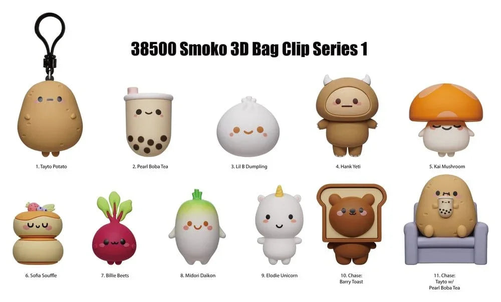Smoko 3D Foam Bag Clips Serie 1 Display (24) Monogram Int.